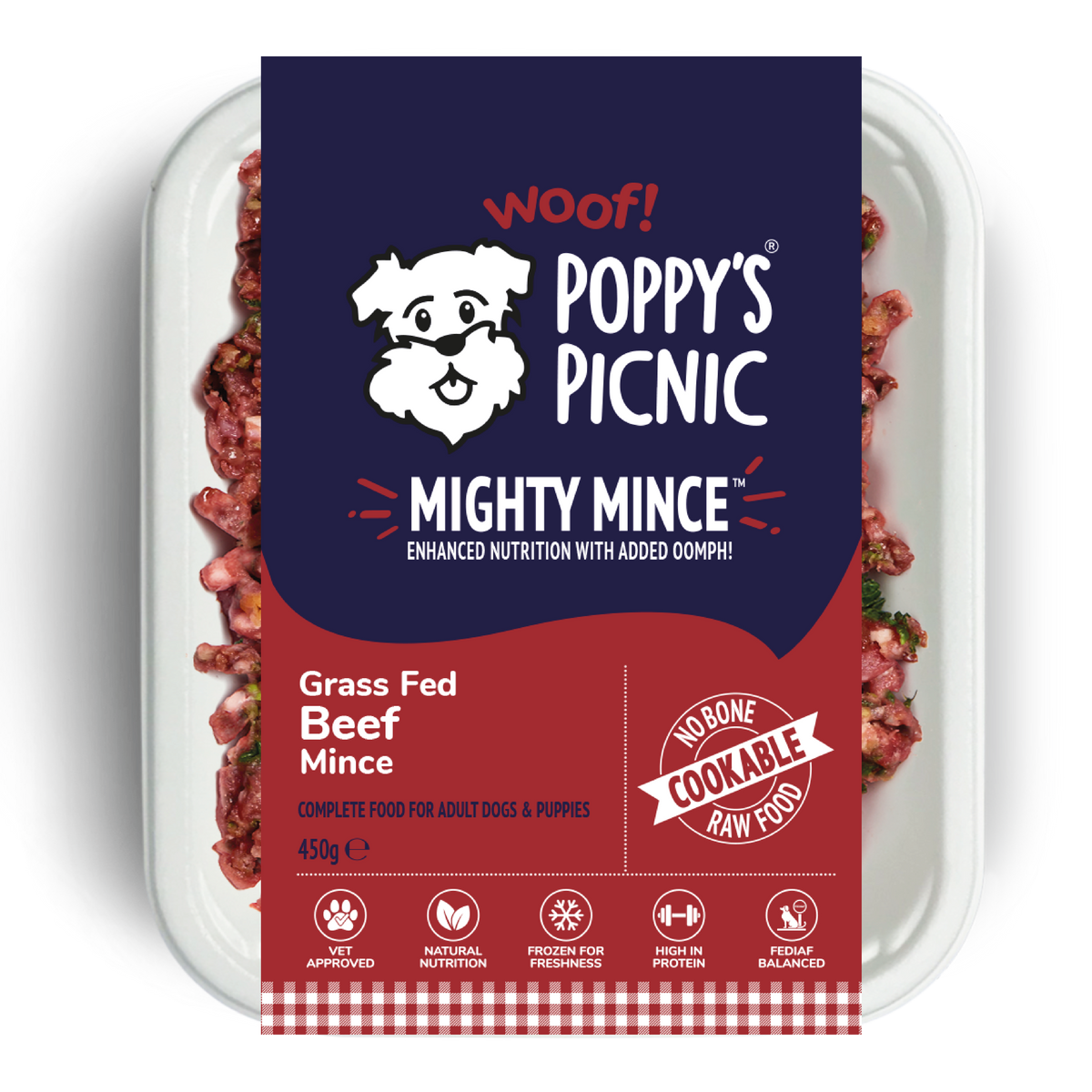 Mighty Mince Beef Poppy's Picnic Fresh Raw Dog Food