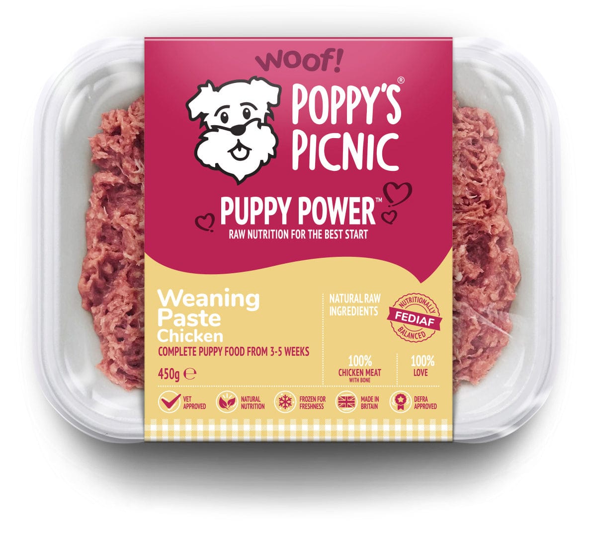 Puppy Weaning Paste Poppy's Picnic Raw Dog Food