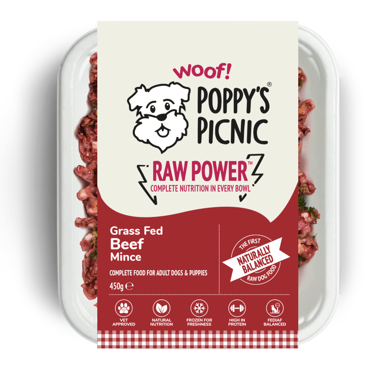 Brown RAW POWER Beef Box of 36