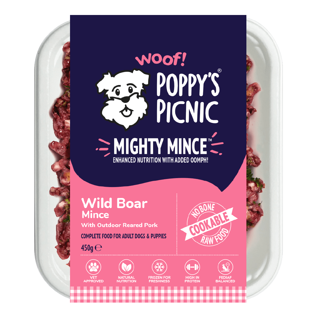 Mighty Mince Wild Boar Poppy s Picnic Fresh Raw Dog Food