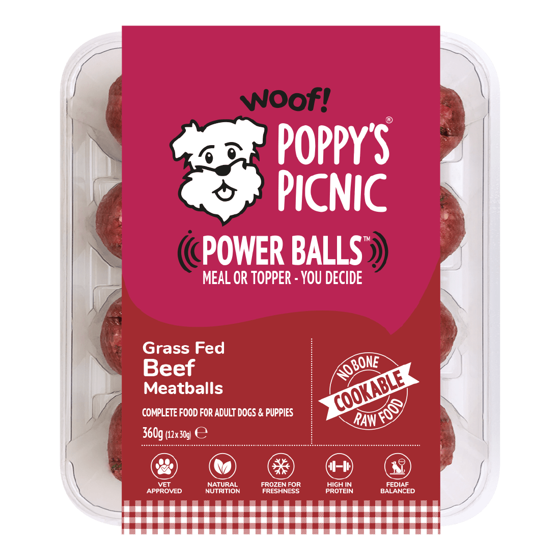 Maroon POWER BALLS Beef