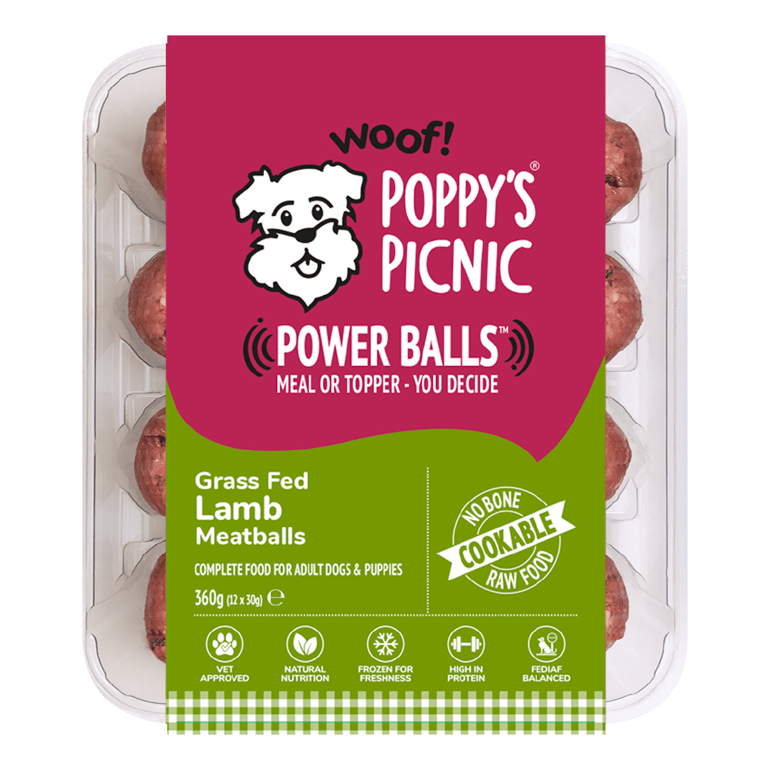 Lamb Power Balls For Dogs Fresh Raw Dog Food Poppy s Picnic